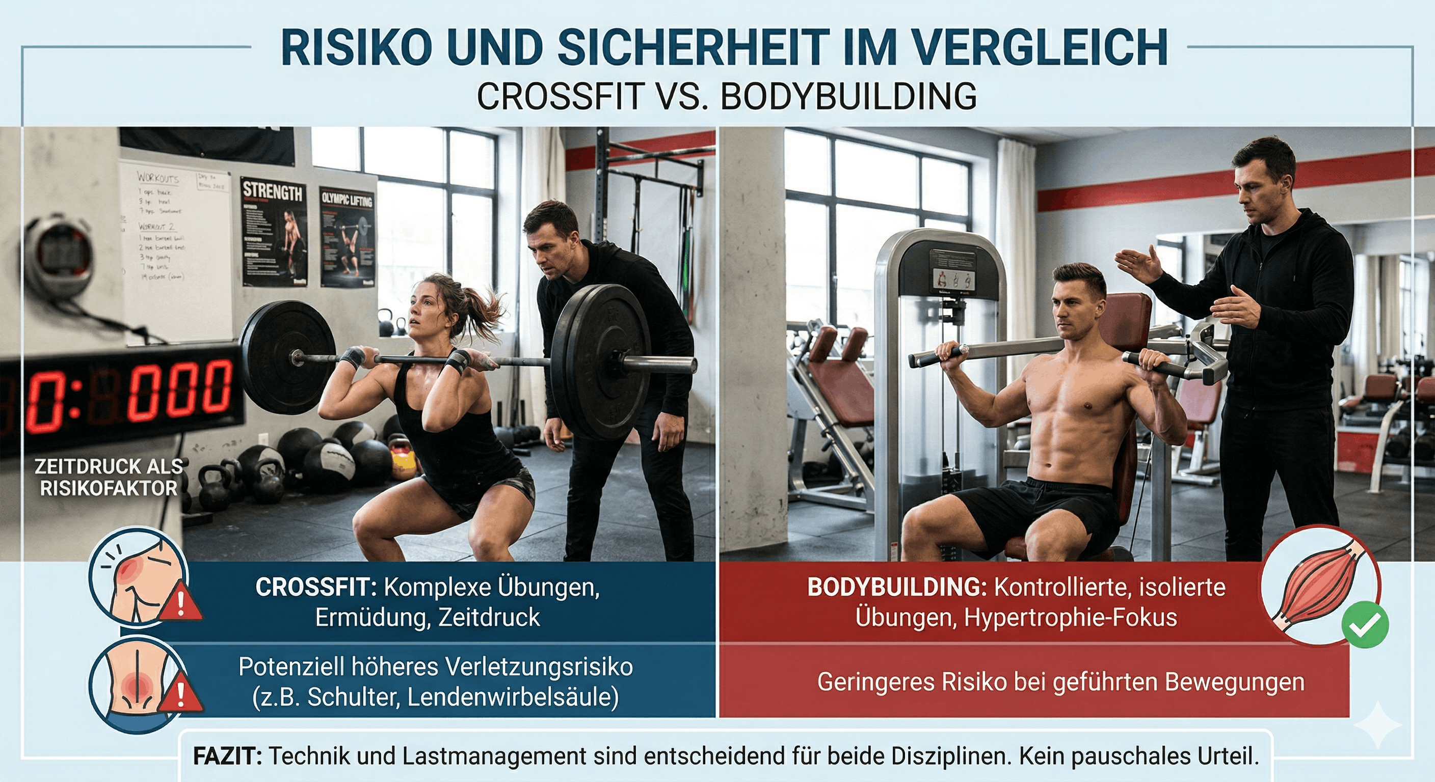 CrossFit: Beschwerden, Verletzungen und der Vergleich mit Bodybuilding und Powerlifting